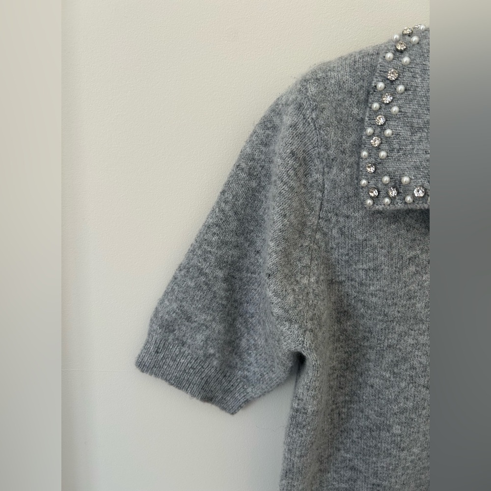 Song of Style Gray Knit Sweater with Pearl and Rhinestone Details
Size: XS
NWT - Picture 6 of 15
